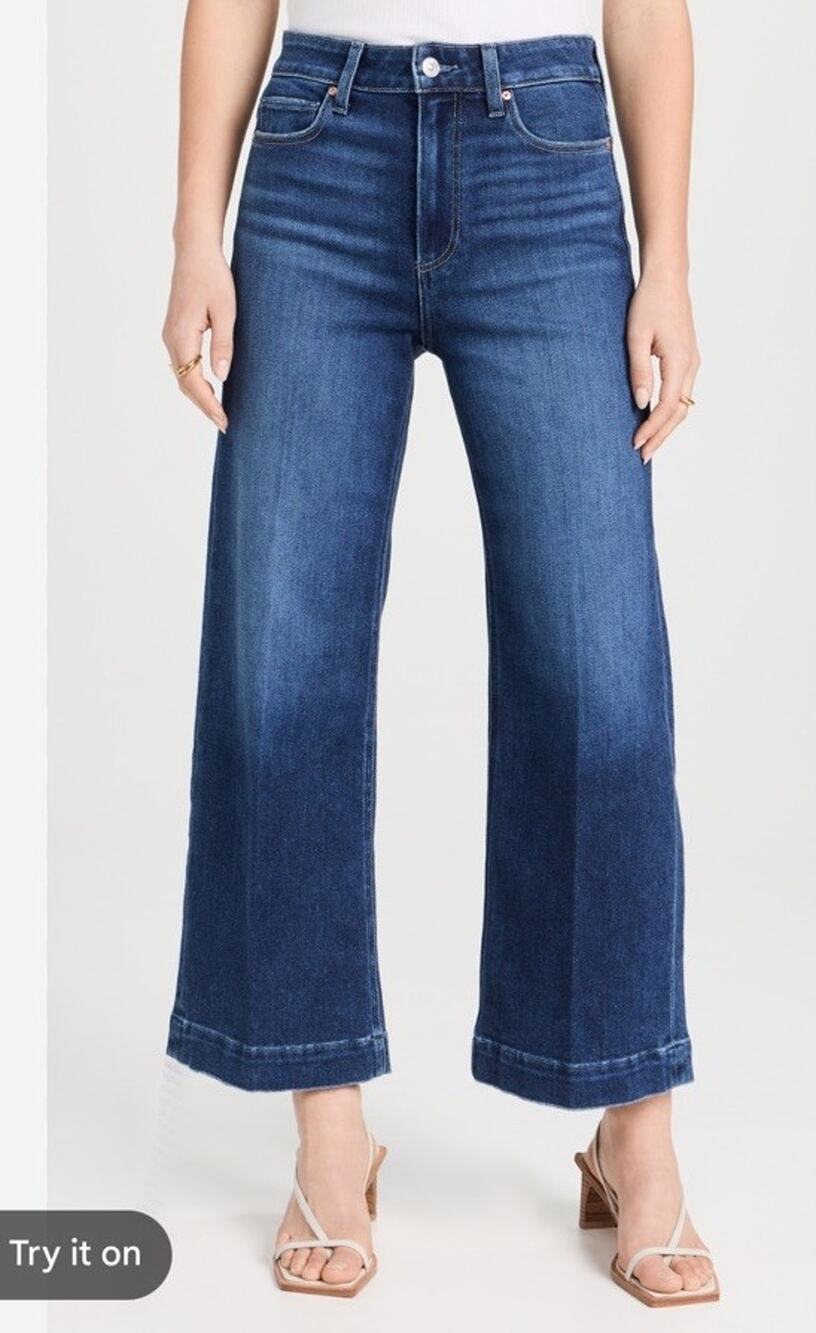 PAIGE Anessa Jeans Wide Leg In Foreign Film Sz 29 NEW $239